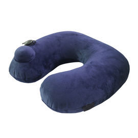 Dostosowana niebieska, nadmuchiwana poduszka na szyję do podróży na kemping dostawca